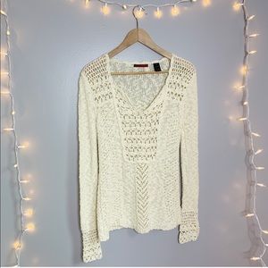 Buckle Crochet Boho Sweater